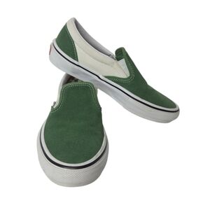 Vans Off The Wall Slip On Juniper White Young Men's Skate Sneaker Size 6.5